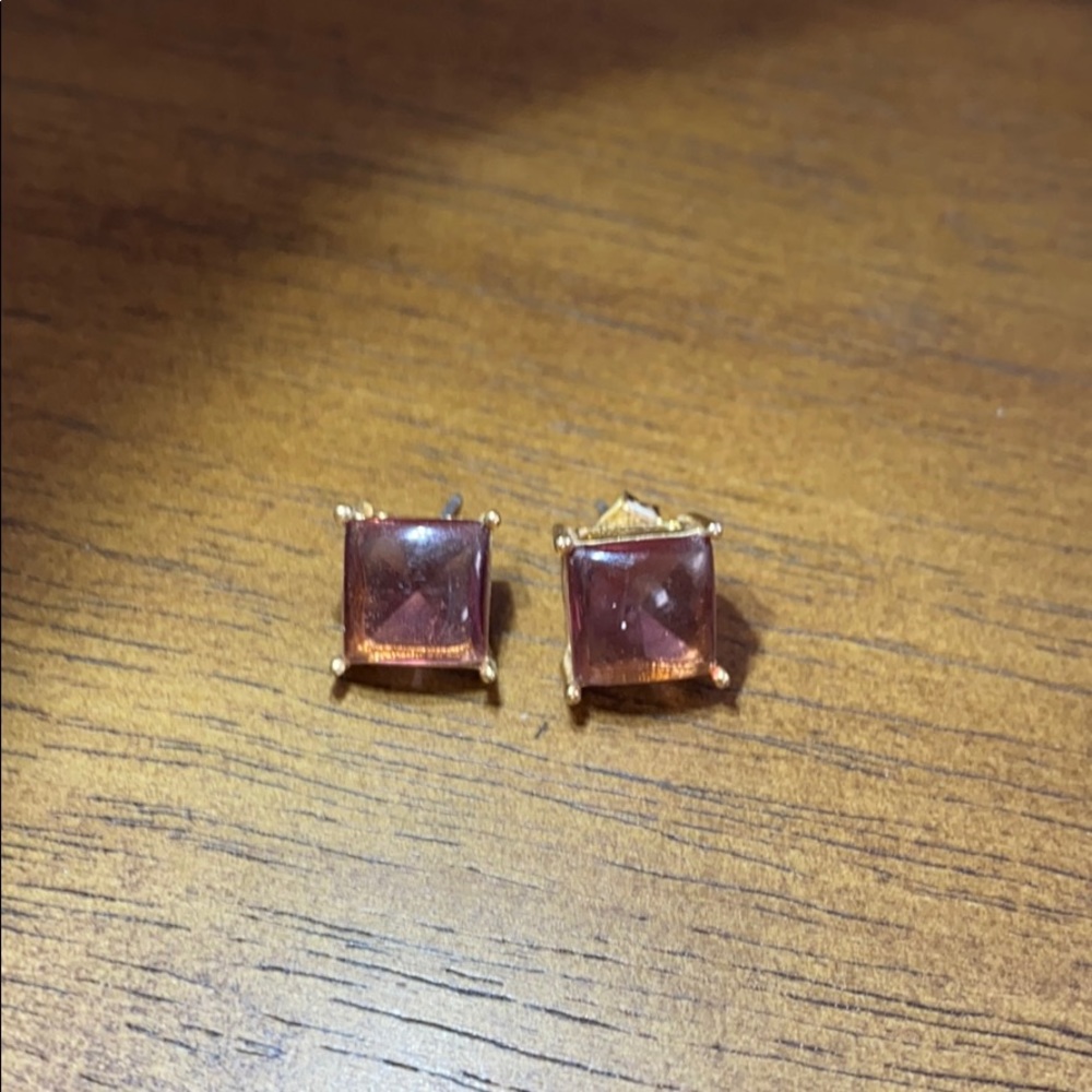 Purple stone earings